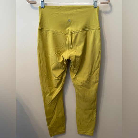 Lululemon Align leggings 25” Yellow Pear Size 8 - Picture 2 of 4